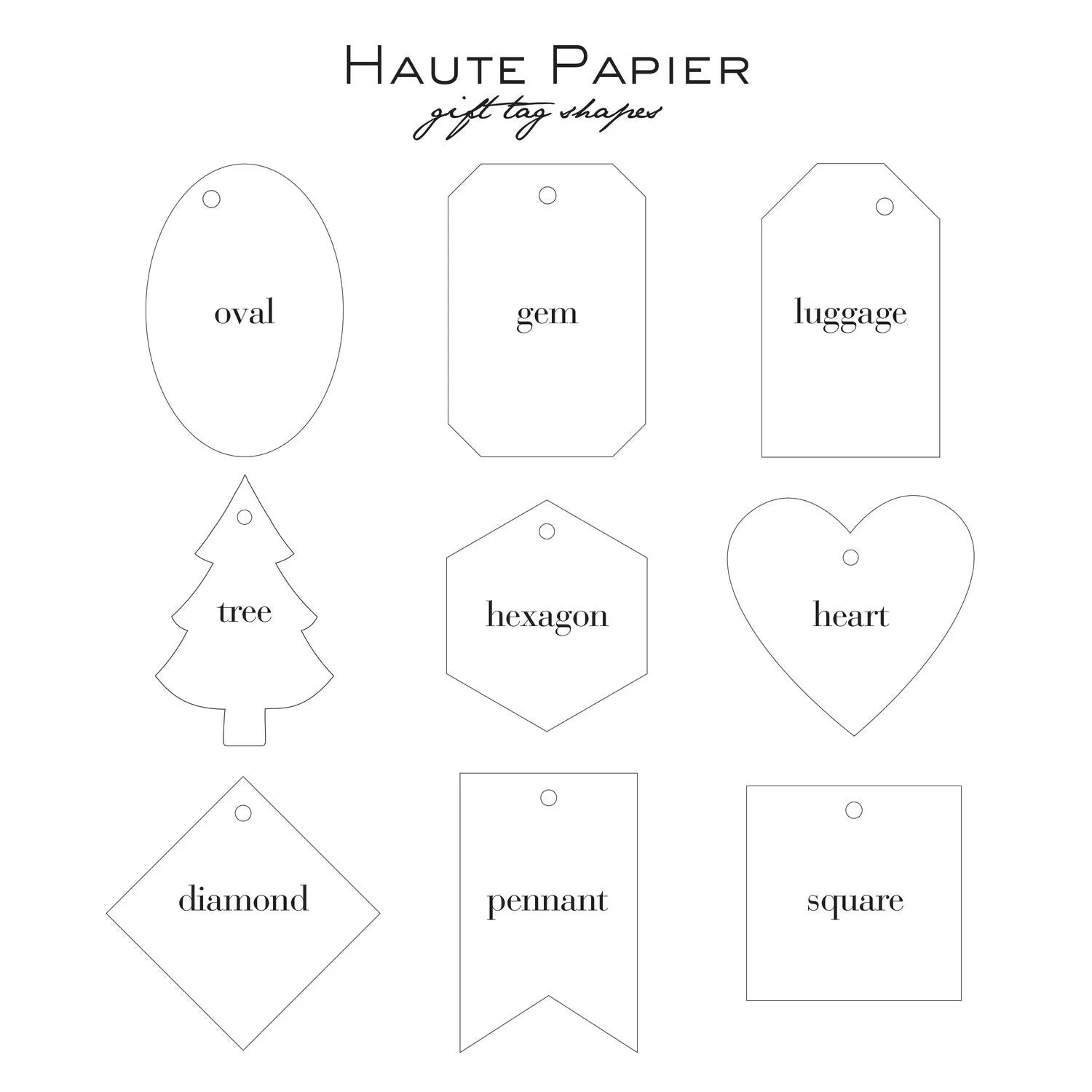 Letterpress Gift Tag - T55