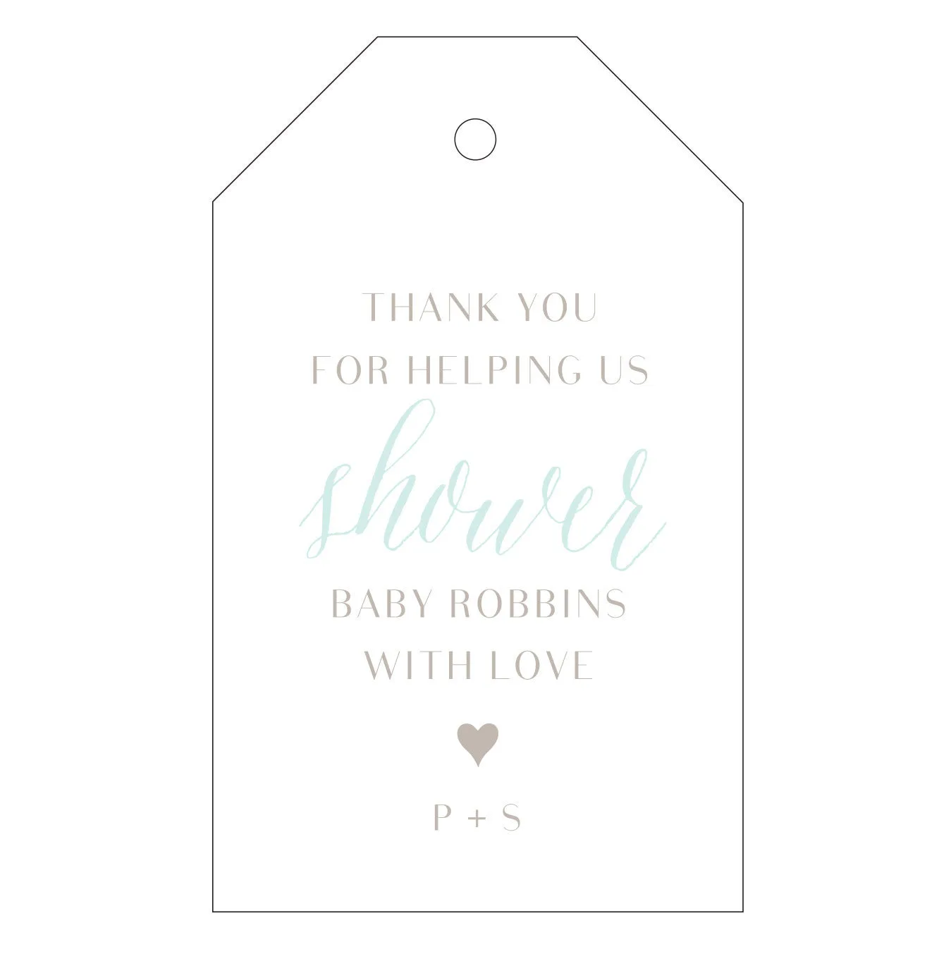 Letterpress Gift Tag - T76