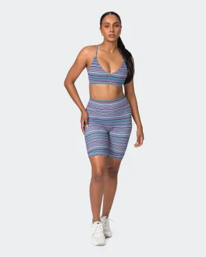 Levitate Rib Bralette - Dusk Desert Stripe Print