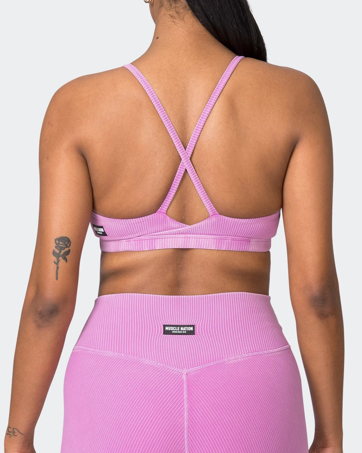 Levitate Vintage Rib Bralette - Washed Dahlia