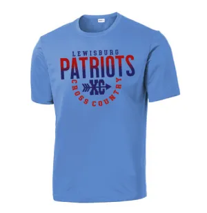 Lewisburg Cross Country Short Sleeve Dri-Fit Shirt - Columbia Blue Drifit or Bella Canvas