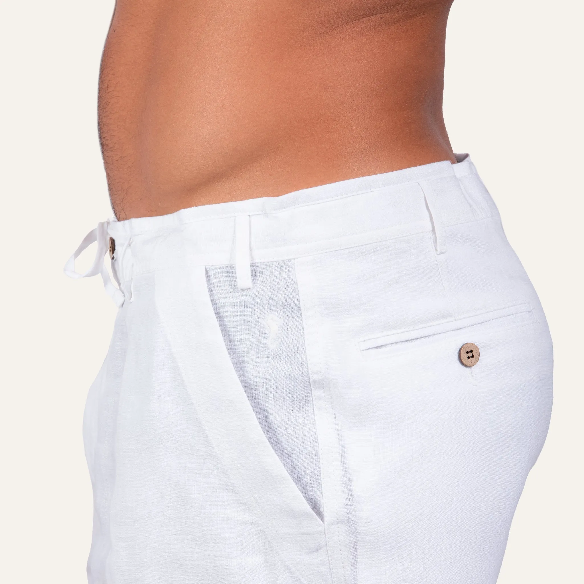 Linen Bermuda Shorts White