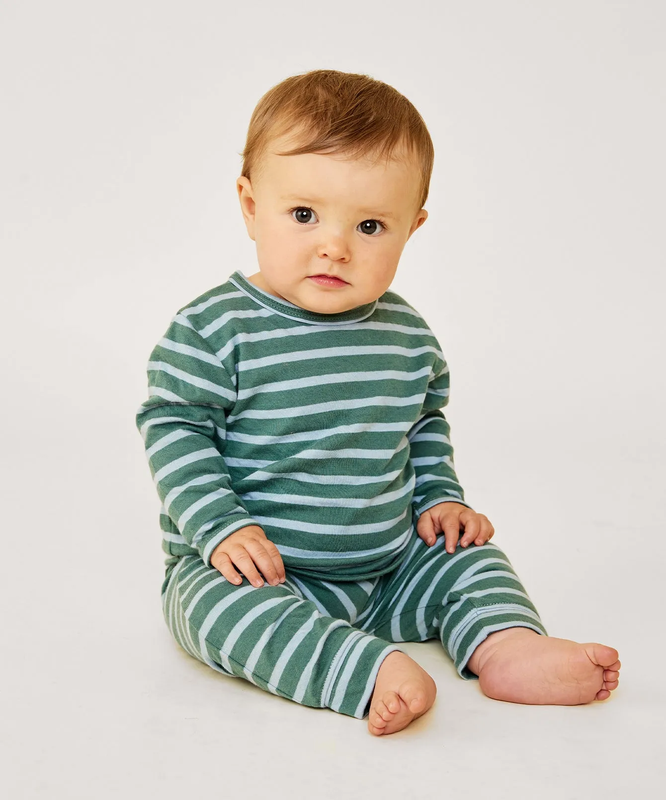 Long Sleeve Play Bundle, Forest Stripe