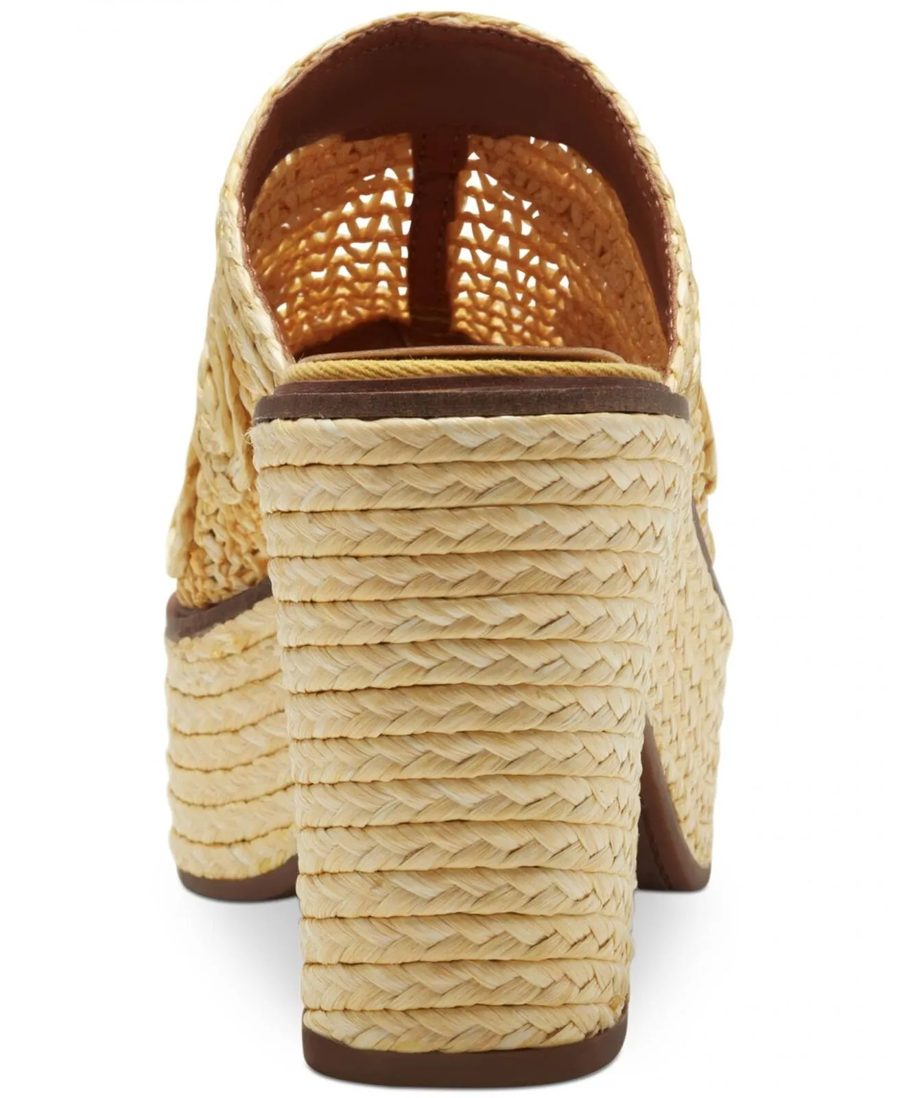 Lucky Brand Women's Yena Raffia Wedge Sandals Shoes LK-YENA Mimosa Yellow 9M