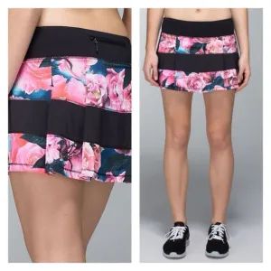 Lululemon Women Pace Rival Skirt Skort Secret Garden Sz 6 Floral Pickleball Rare