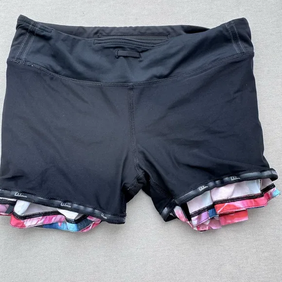 Lululemon Women Pace Rival Skirt Skort Secret Garden Sz 6 Floral Pickleball Rare