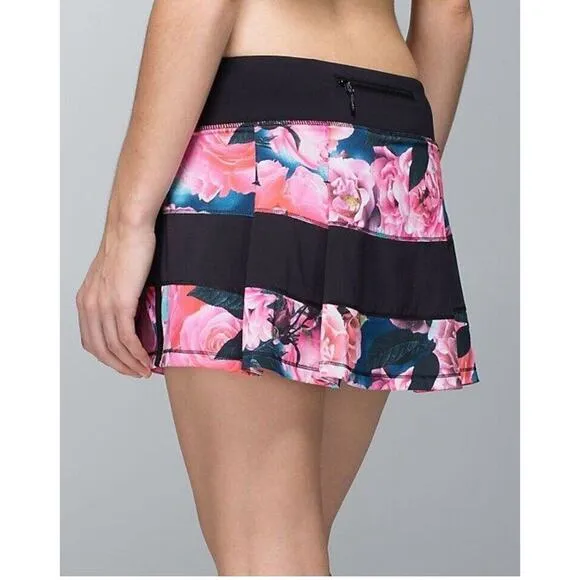 Lululemon Women Pace Rival Skirt Skort Secret Garden Sz 6 Floral Pickleball Rare