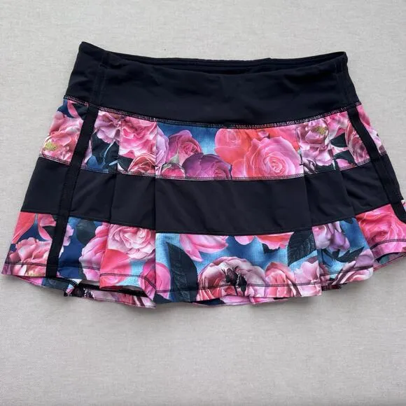 Lululemon Women Pace Rival Skirt Skort Secret Garden Sz 6 Floral Pickleball Rare
