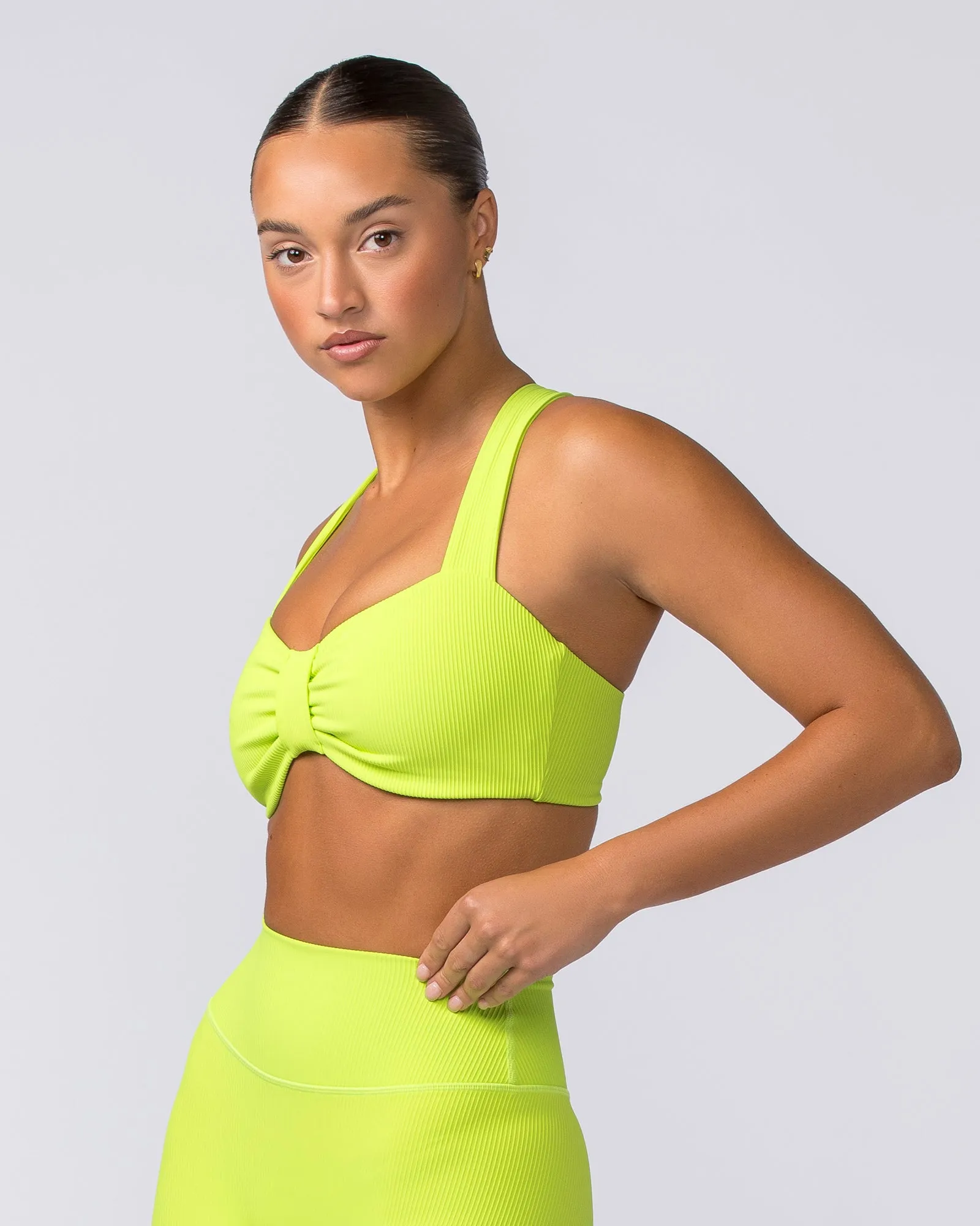Lush Rib Bralette - Cyber Lime