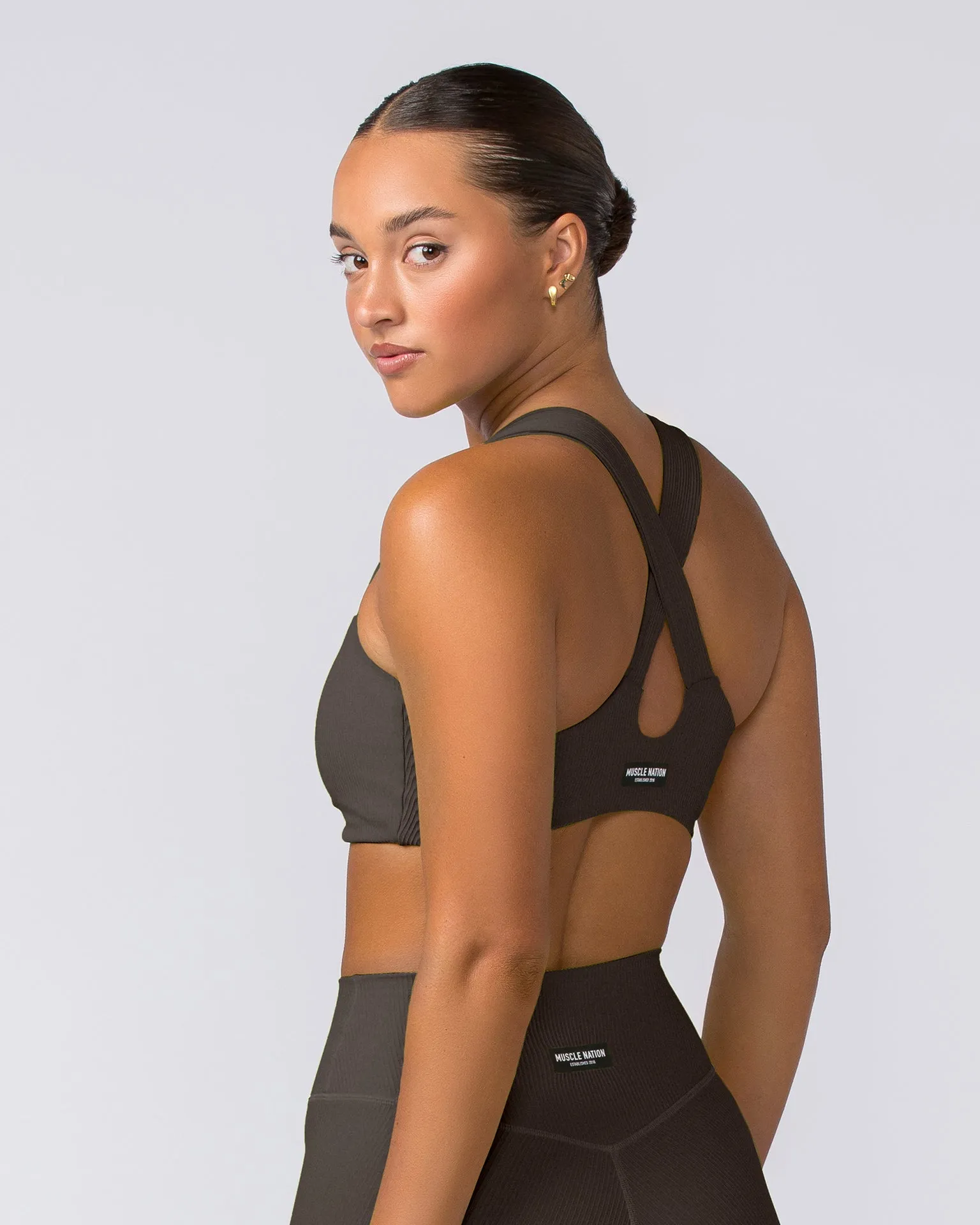 Lush Rib Bralette - Deep Brown