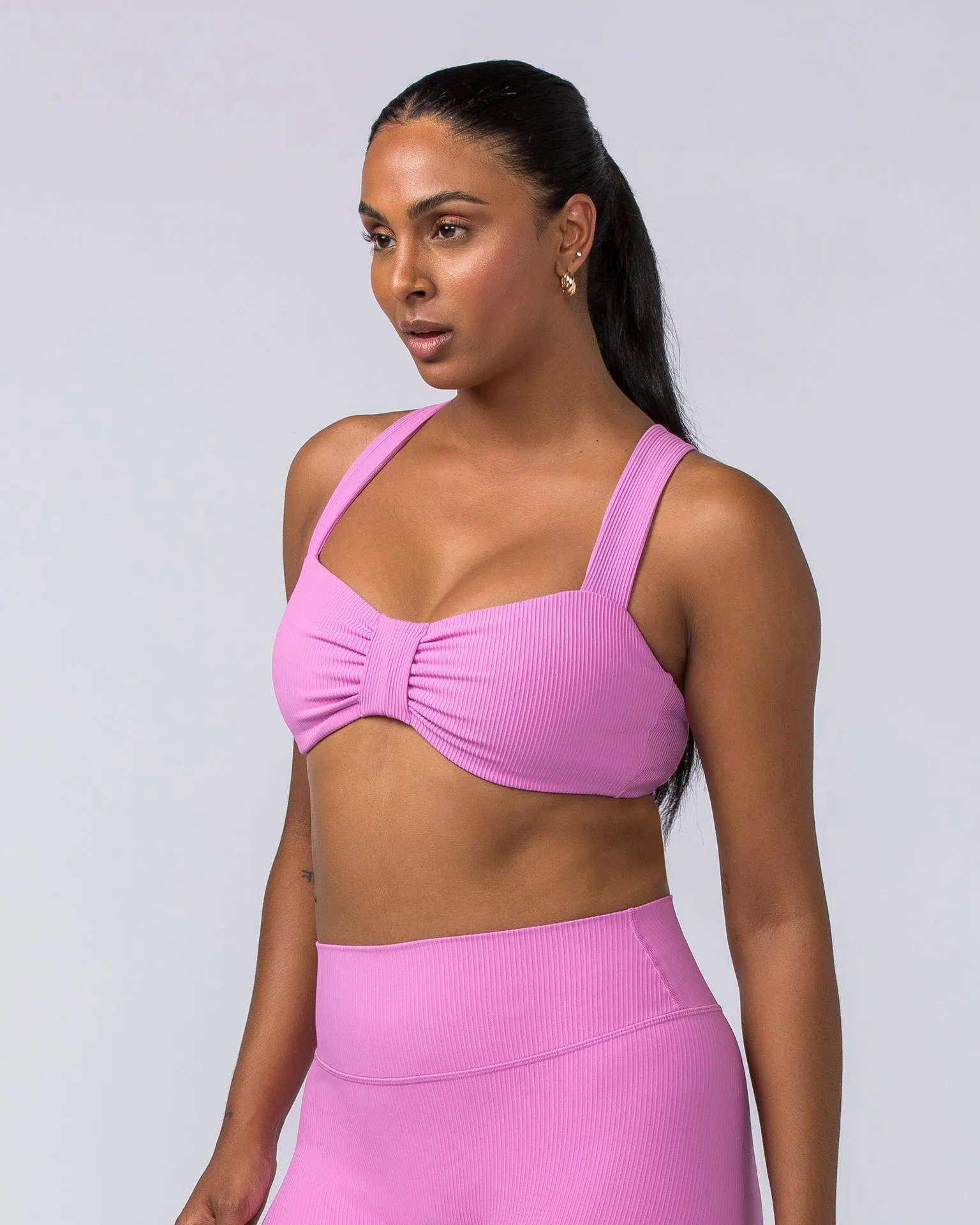 Lush Rib Bralette - Fondant Pink