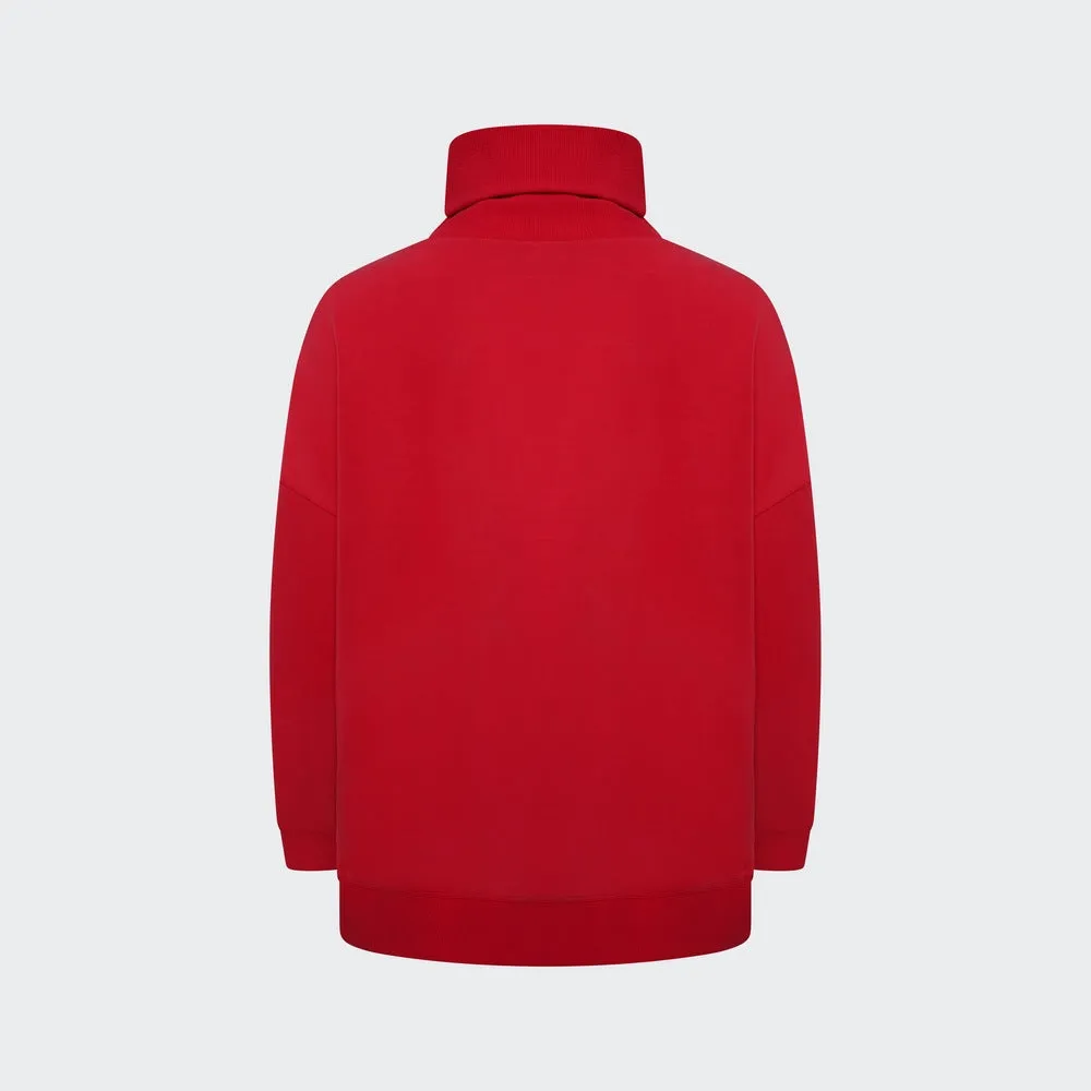 Luxe Essence Turtleneck - Ruby Red