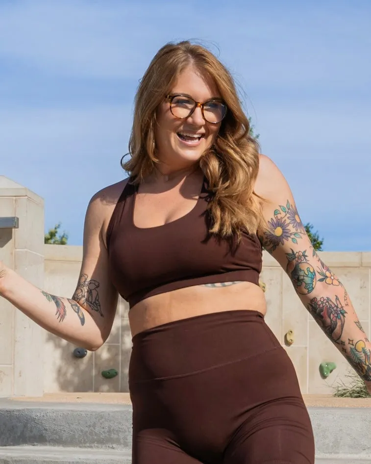 Luxe Sports Bra - Brown