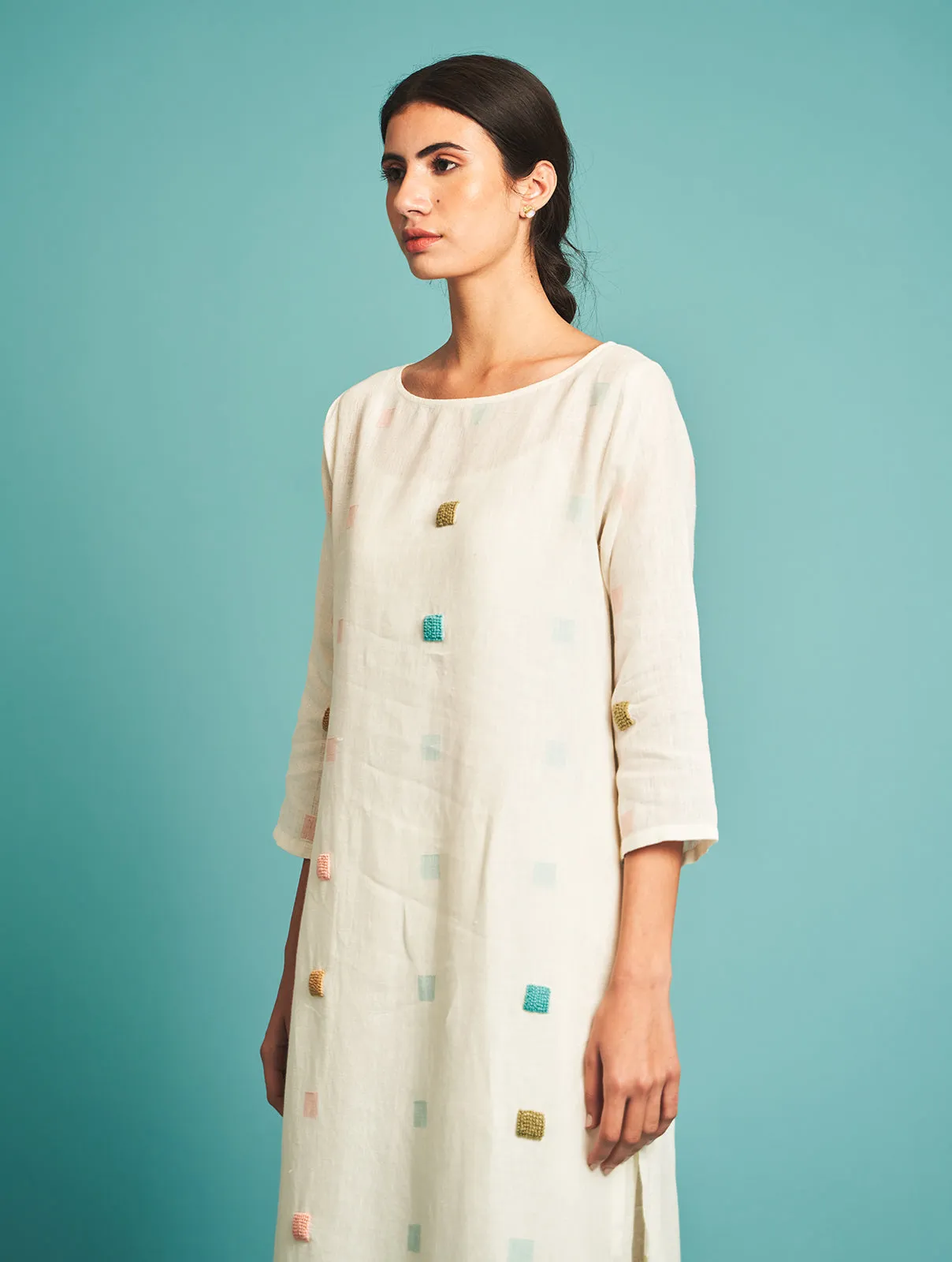 Manan   I   Maya Jamdani Hand-Embroidered Kurta  Jamdani Collections