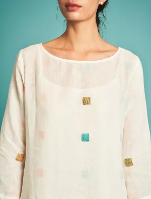 Manan   I   Maya Jamdani Hand-Embroidered Kurta  Jamdani Collections