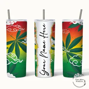 Marijuana Leaf 20 oz. Skinny Tumbler