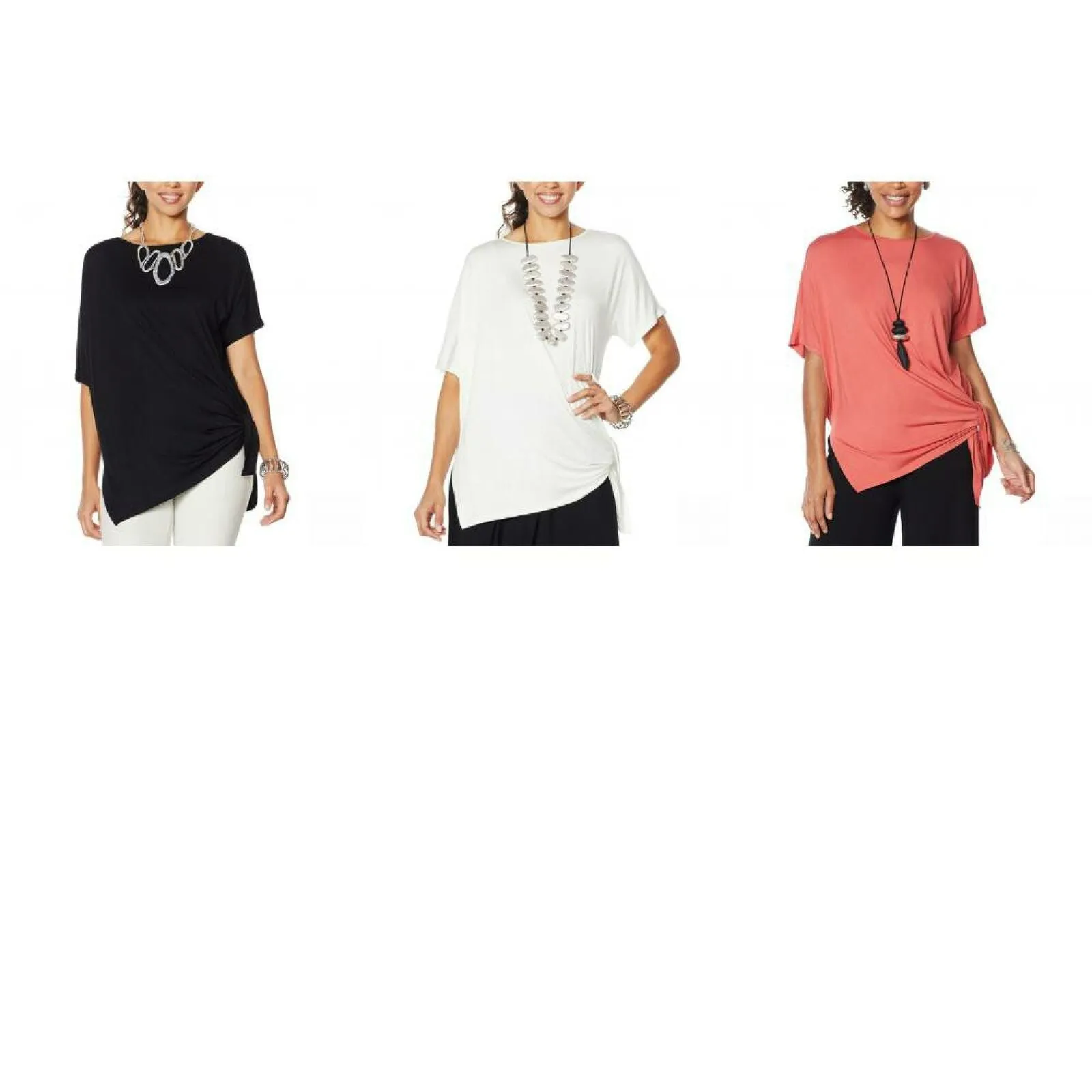 MarlaWynne WynneLayers Women's Asymmetric Side Tie Knit Top