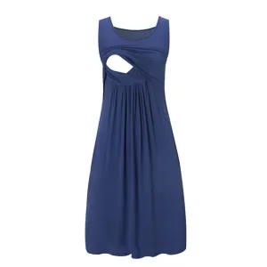 Maternity clothes dress Stripe Tunic Breastfeeding Summer Maternity Dress