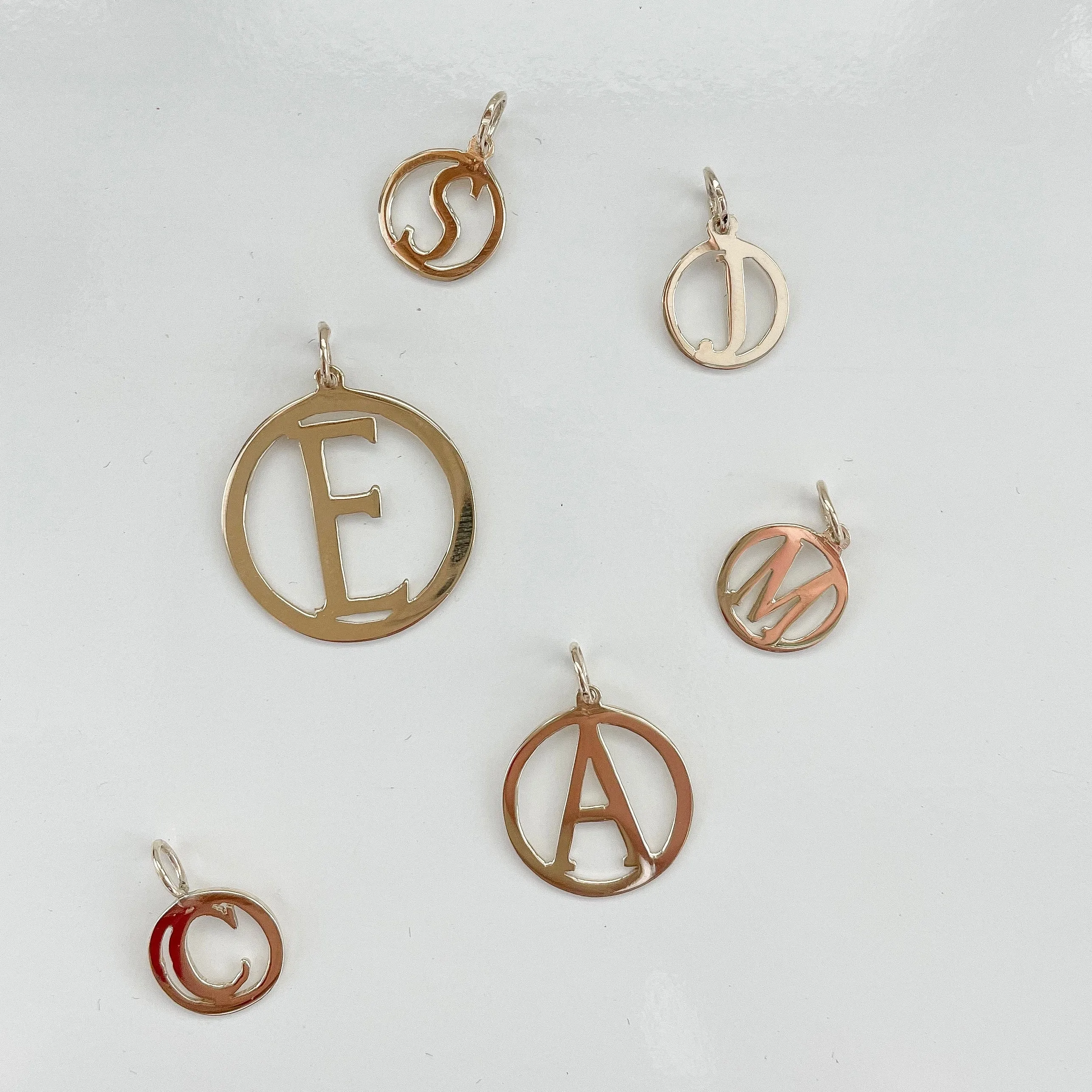Medium Gold Initial Medallion