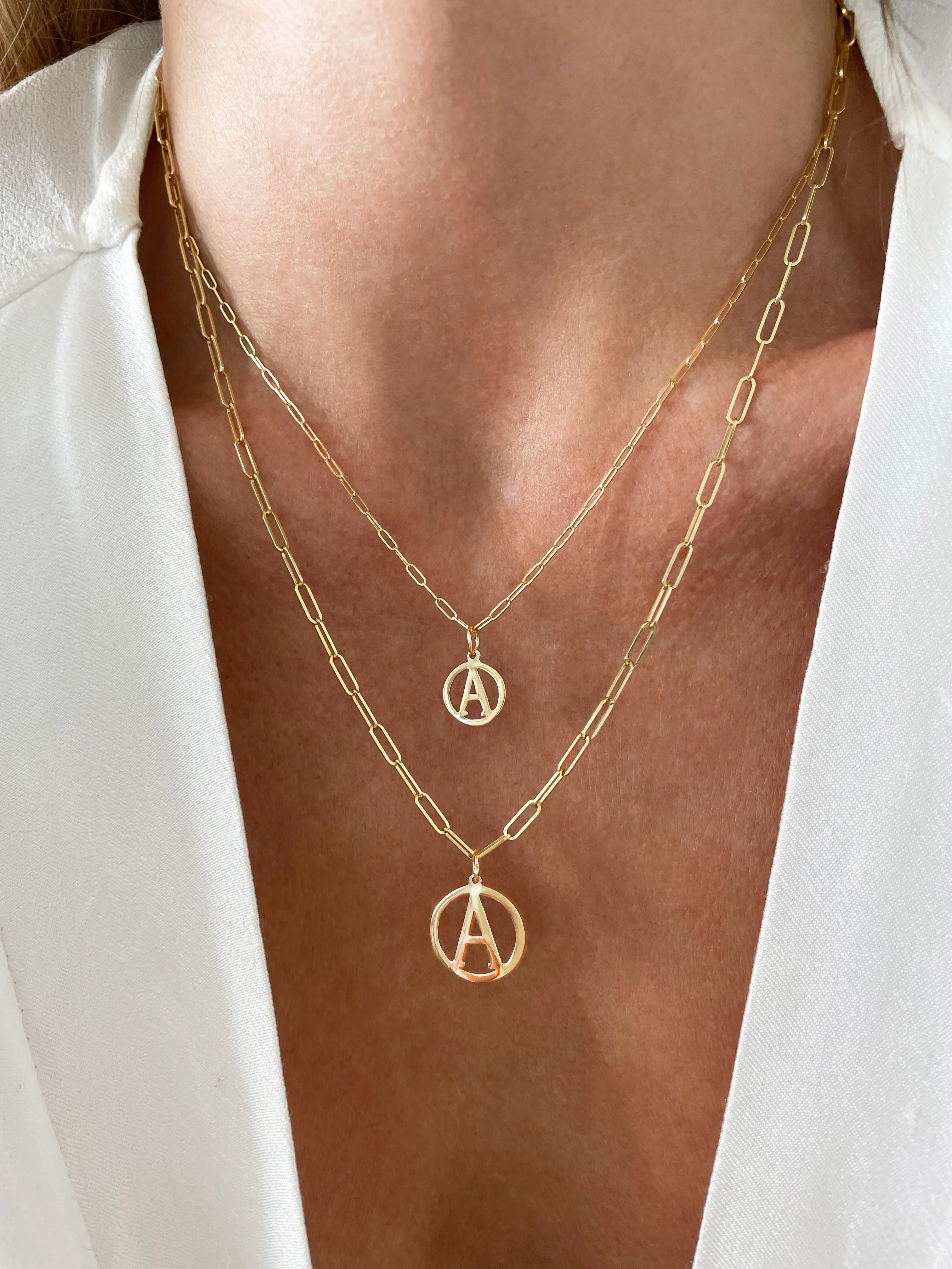 Medium Gold Initial Medallion