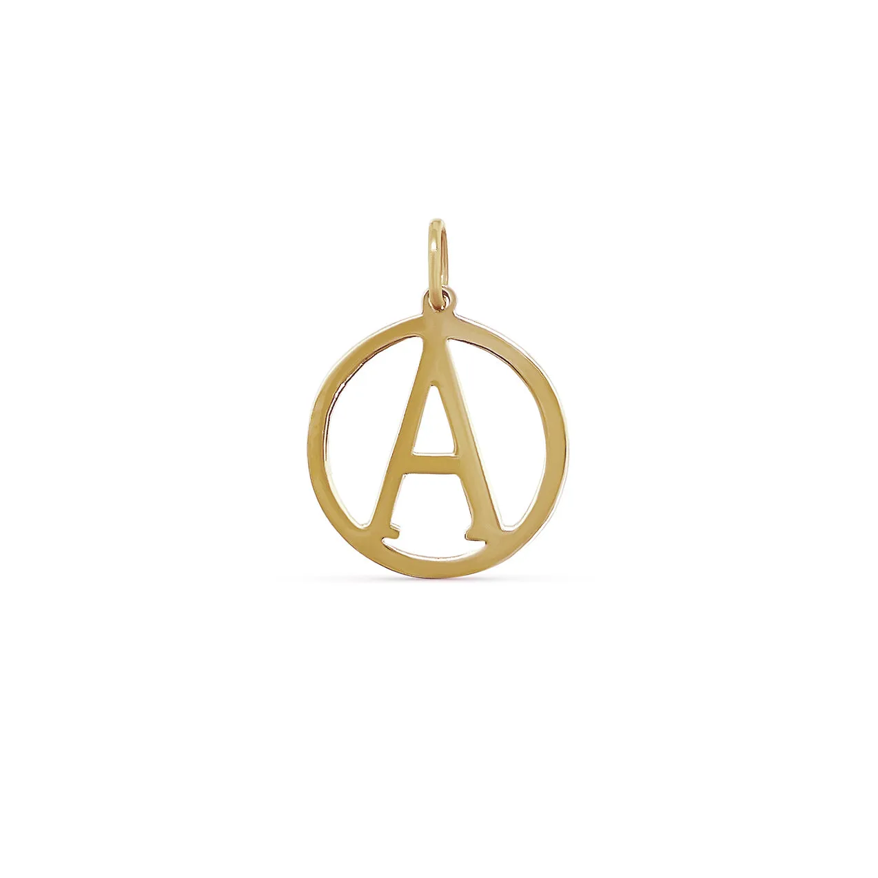 Medium Gold Initial Medallion