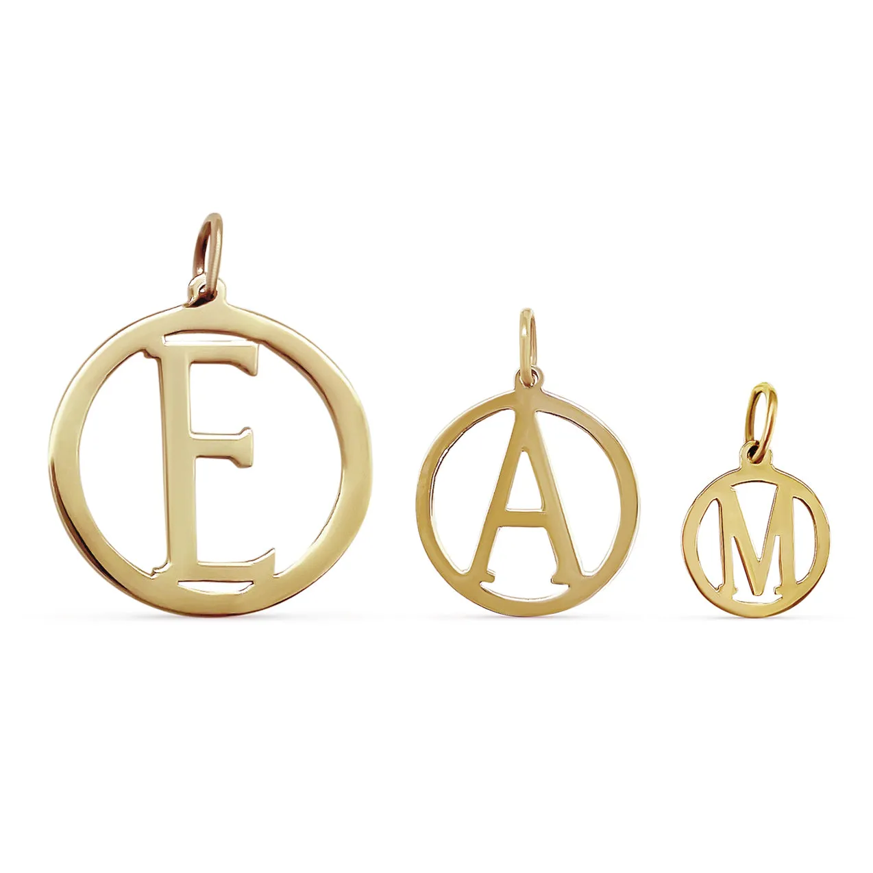 Medium Gold Initial Medallion