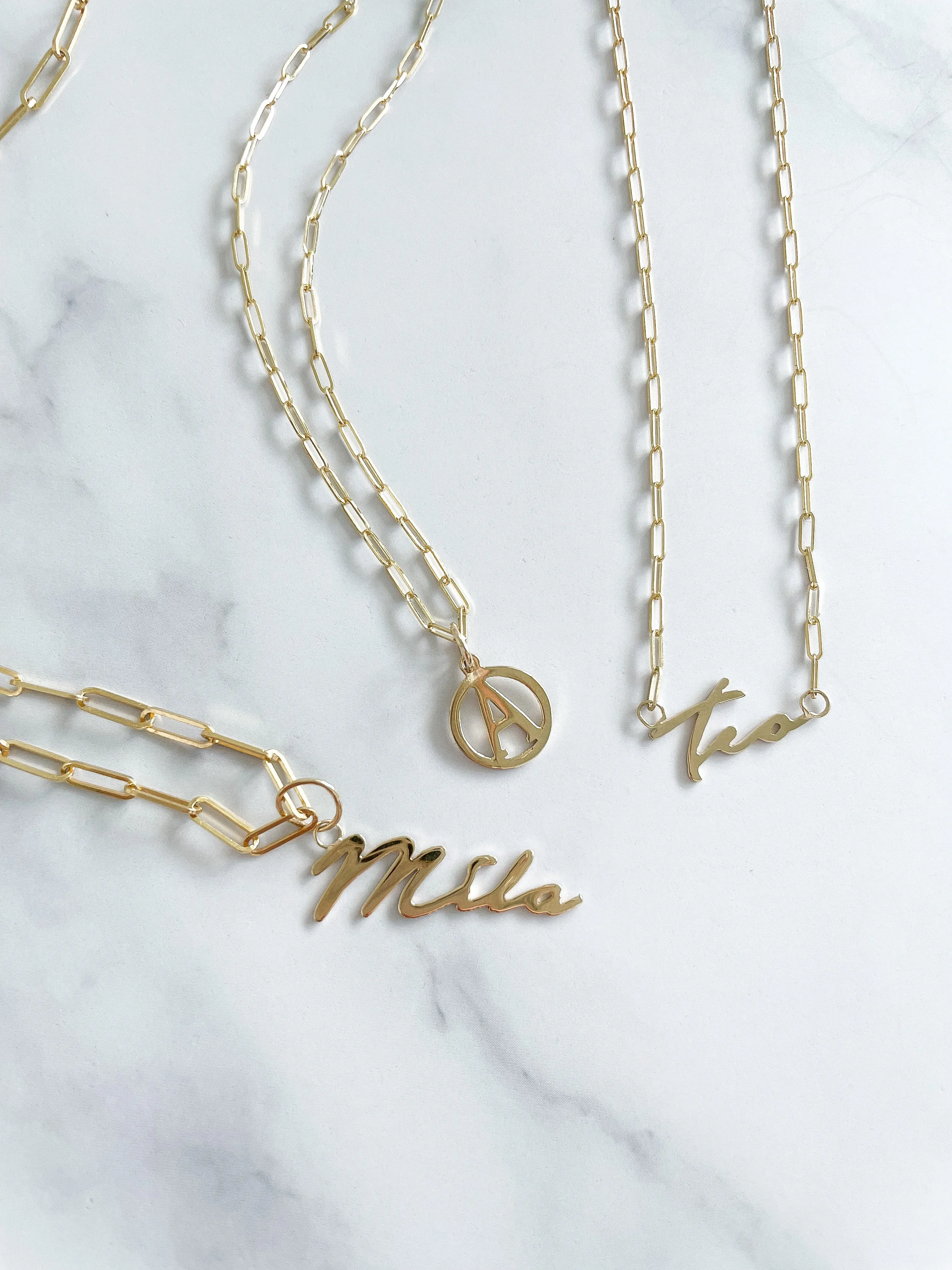 Medium Gold Initial Medallion
