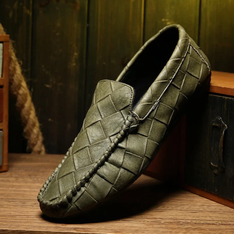 Men boat shoes casual men hand sewing soft shoes Hole hole men shoes k81