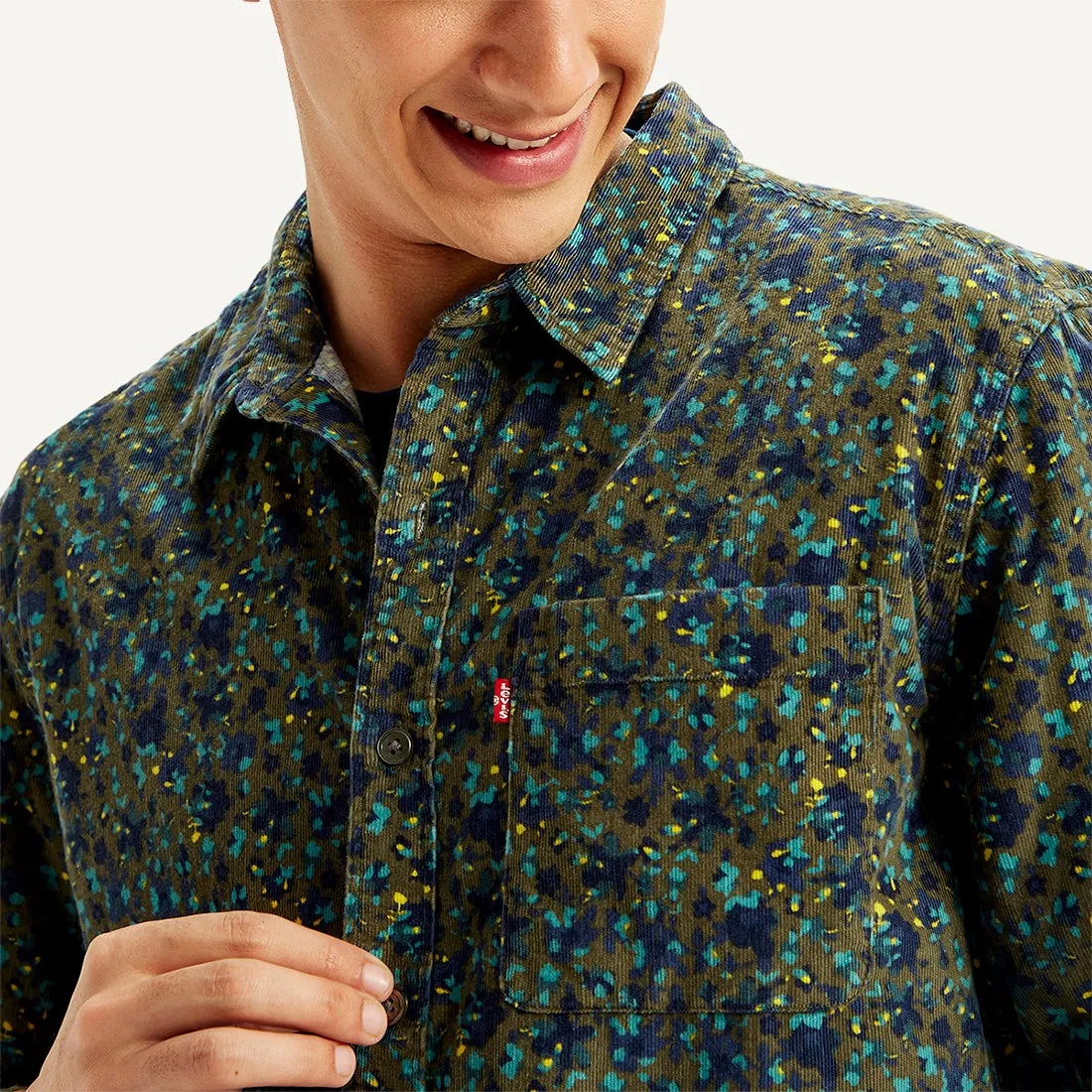 Men's Floral Print Slim Fit Shirt