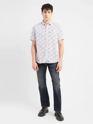 Men's Floral Print Slim Fit Shirt