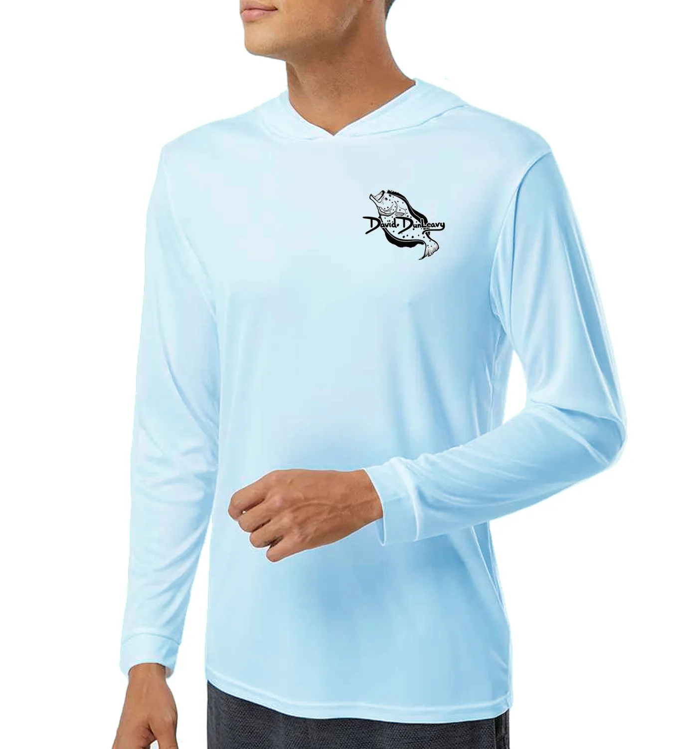 Men's Flounder Arctic Blue Performance Hoodie