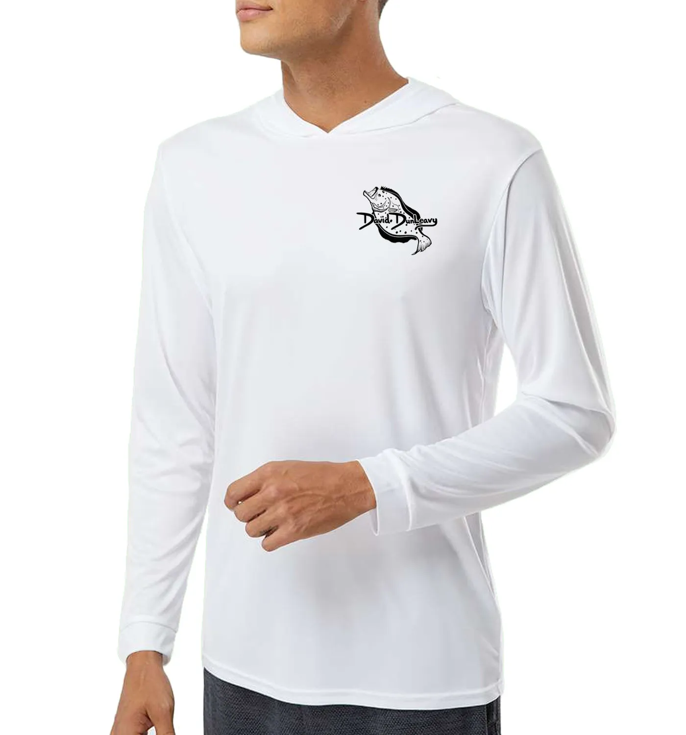 Men's Flounder White Performance Hoodie