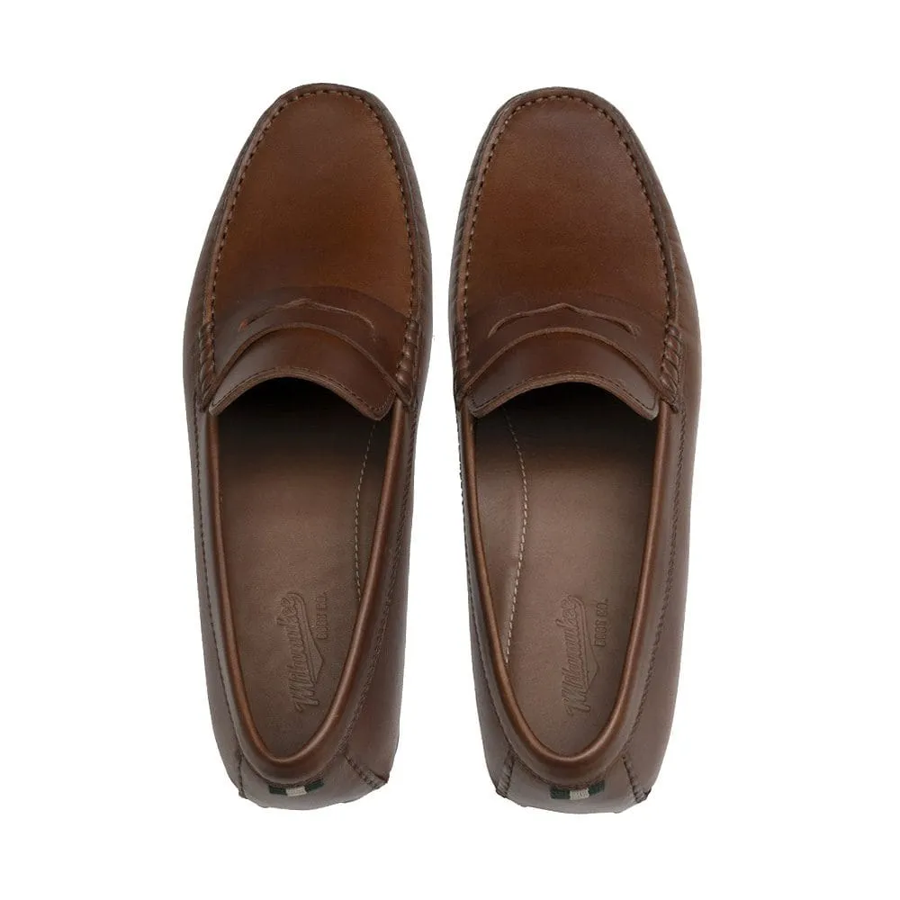 MEN'S MILWAUKEE BOOT CO. ARDENT PENNY LOAFER | DARK BROWN