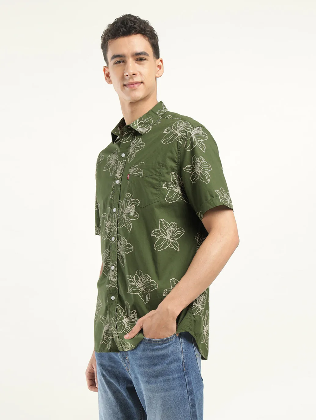 Men's Printed Slim Fit Shirt