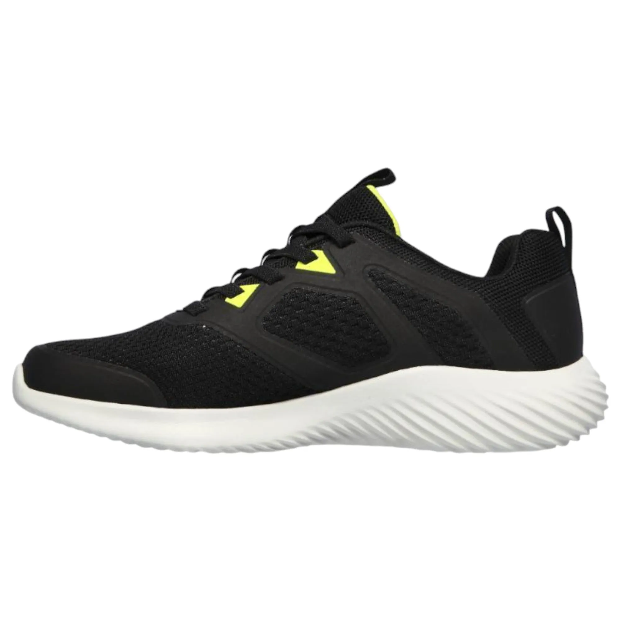 Mens Skechers Bounder - High Degree Black Lace Up Active Shoes