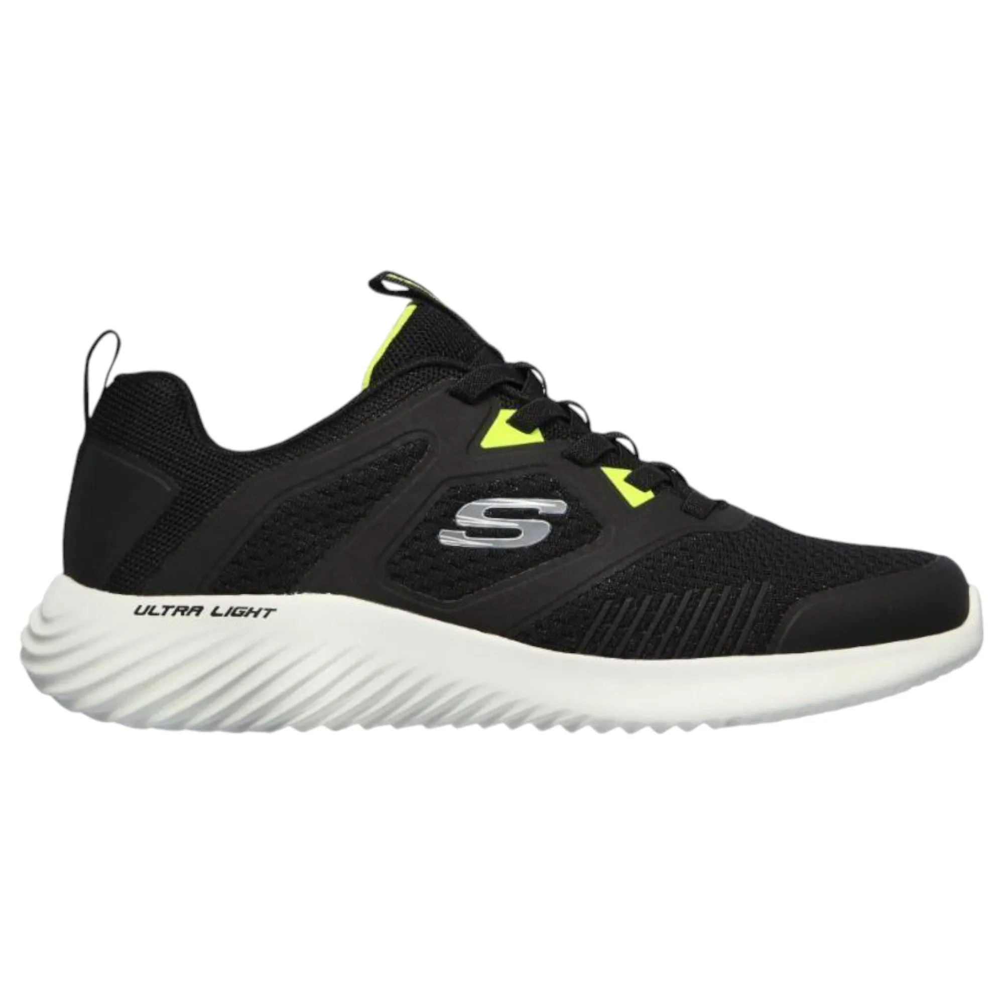 Mens Skechers Bounder - High Degree Black Lace Up Active Shoes