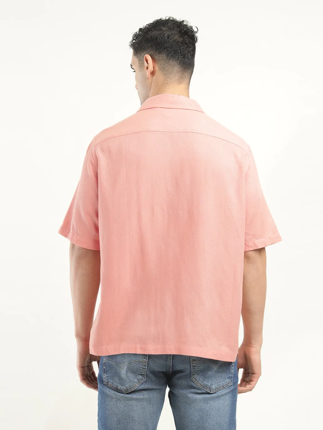 Men's Solid Camp Collar Shirt
