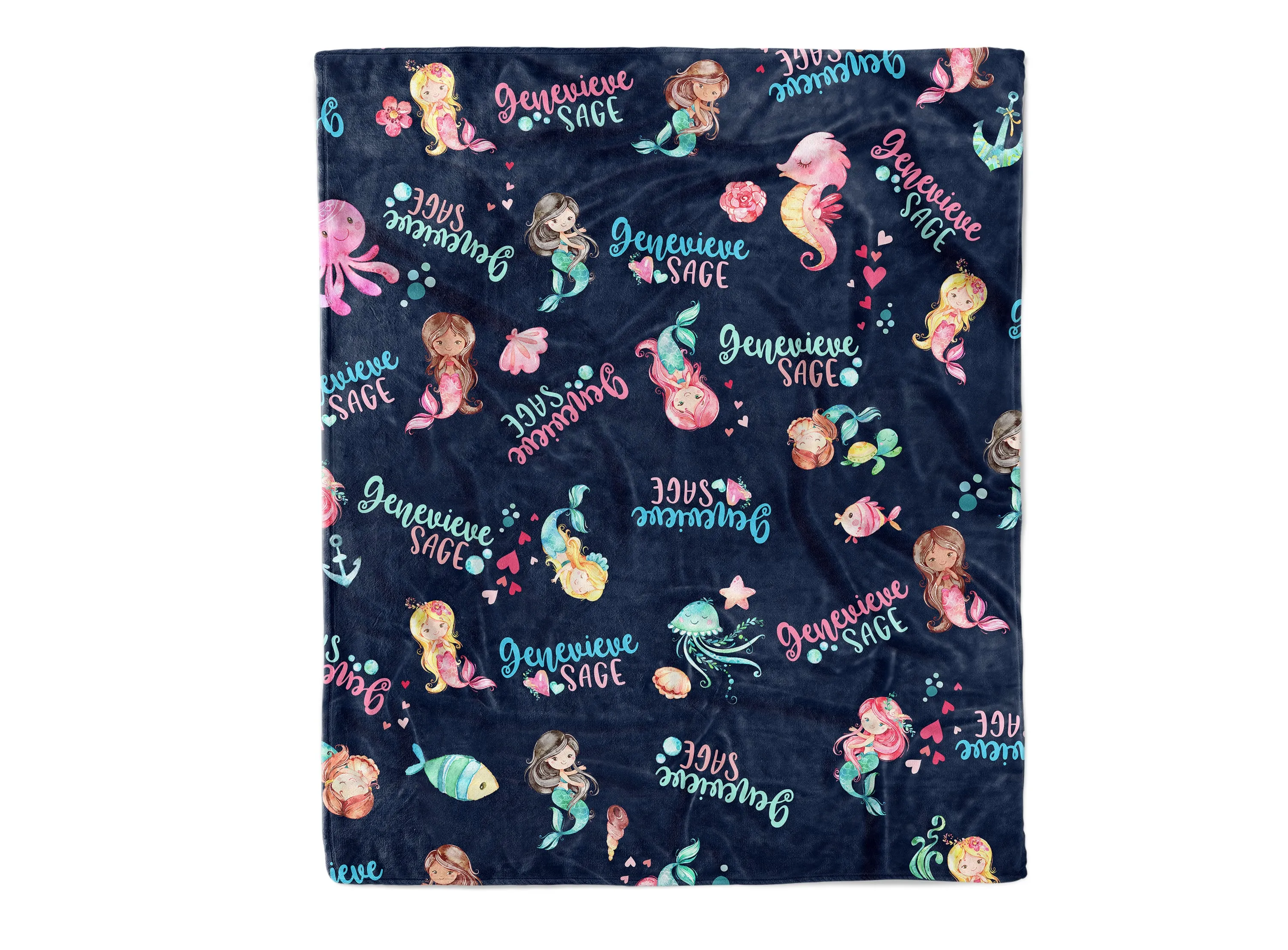 MERMAID PERSONALIZED BLANKET