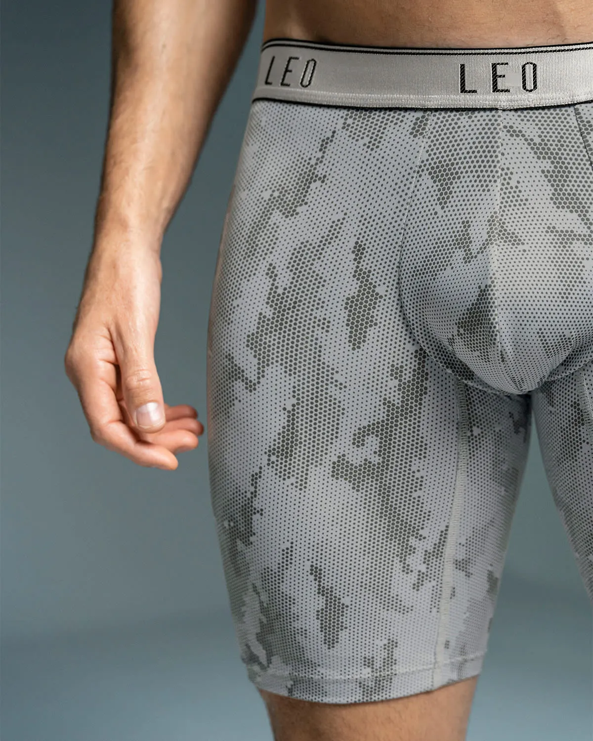 Microfiber Long Boxer Brief with Ergonomic Pouch 