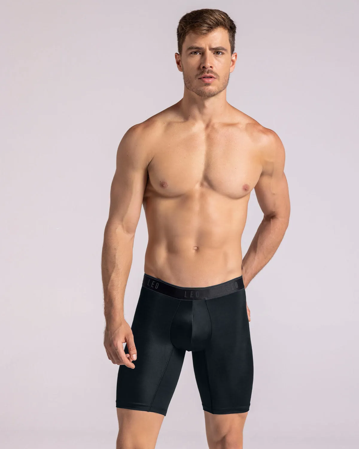 Microfiber Long Boxer Brief with Ergonomic Pouch 