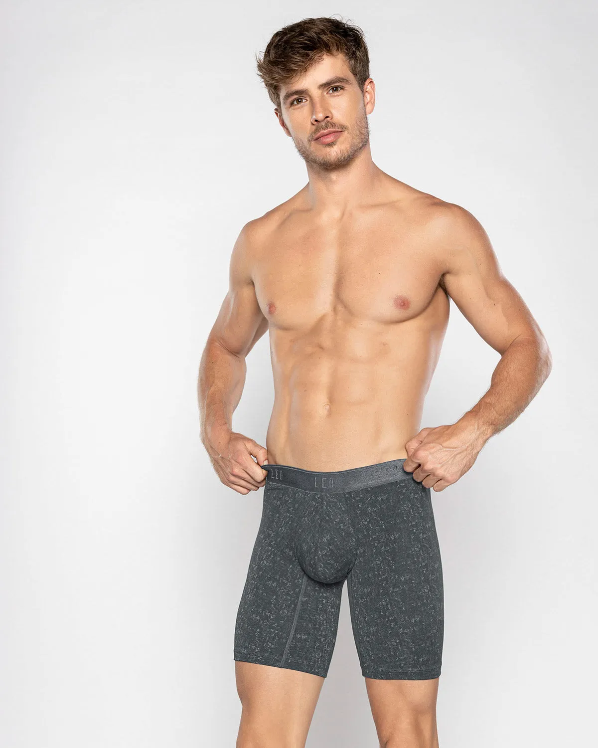 Microfiber Long Boxer Brief with Ergonomic Pouch 