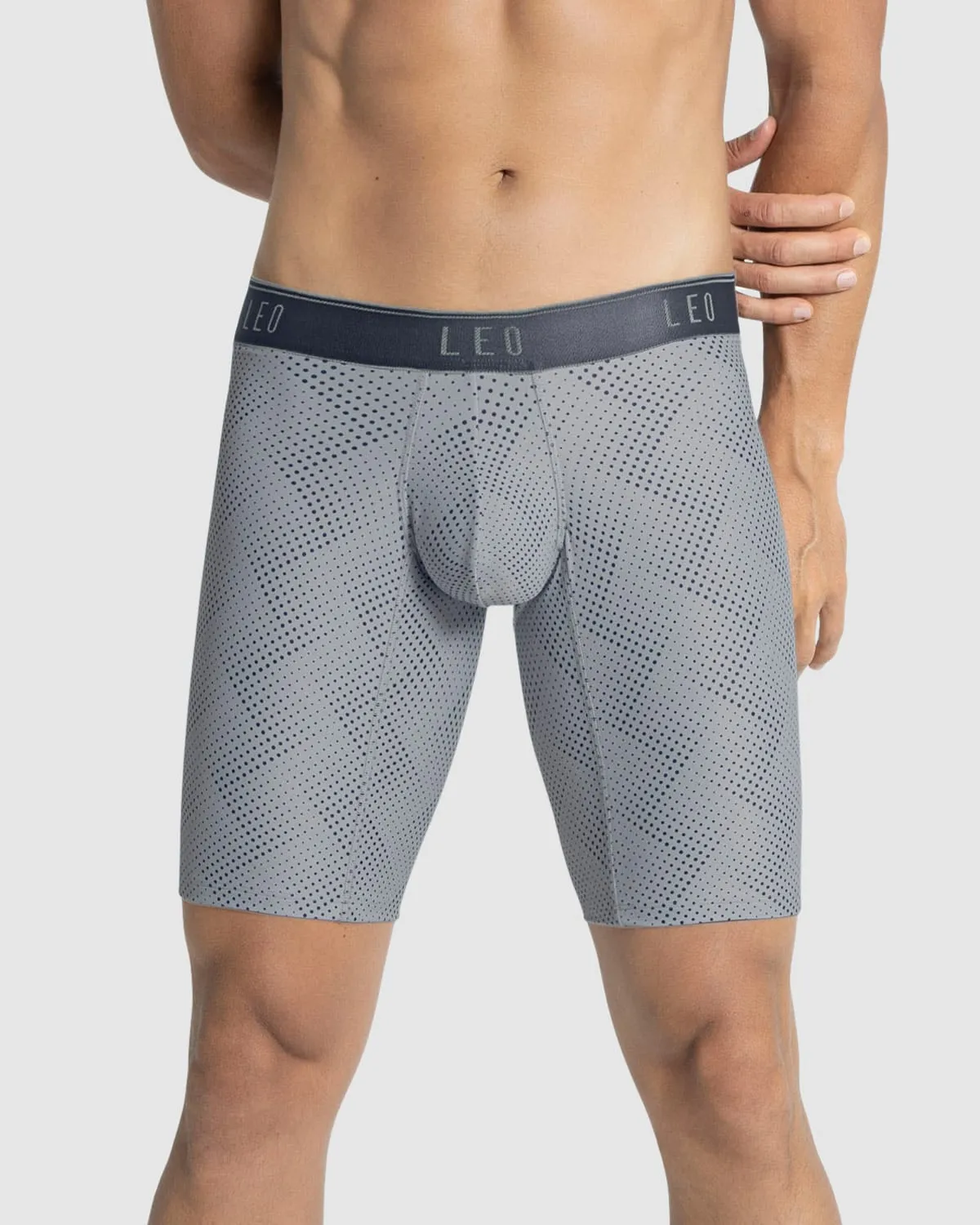 Microfiber Long Boxer Brief with Ergonomic Pouch 