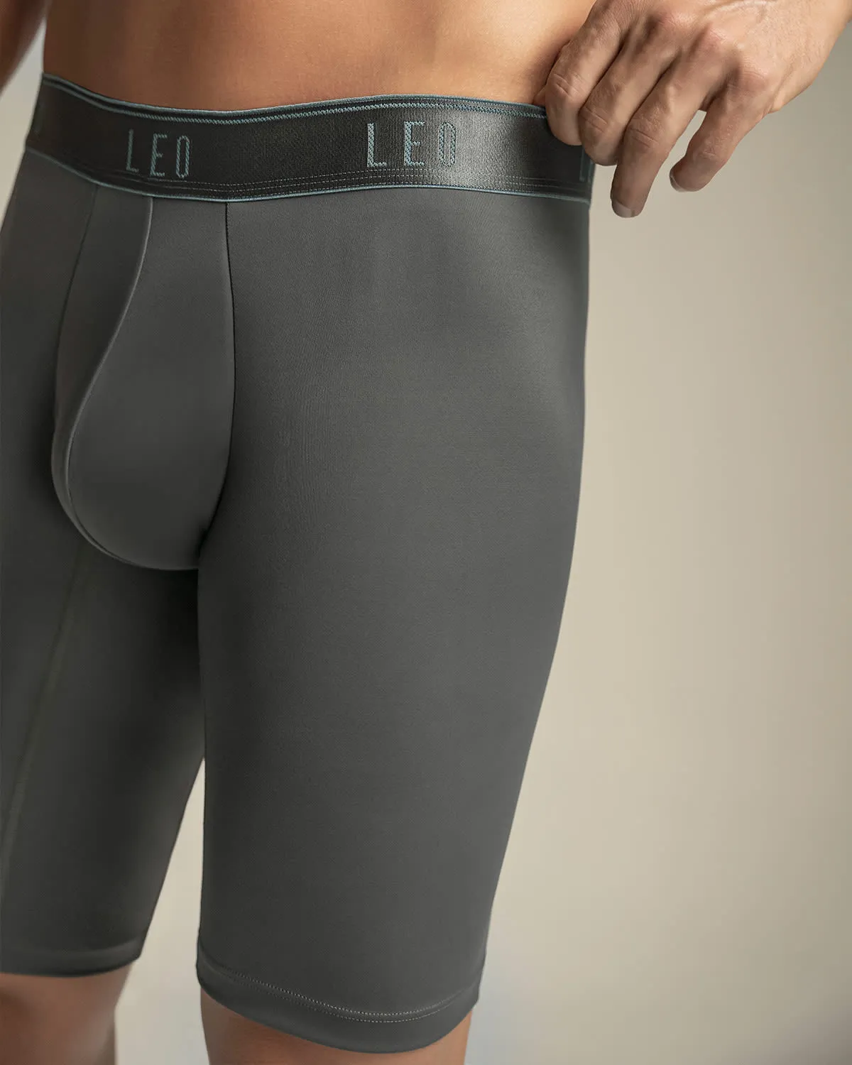 Microfiber Long Boxer Brief with Ergonomic Pouch 