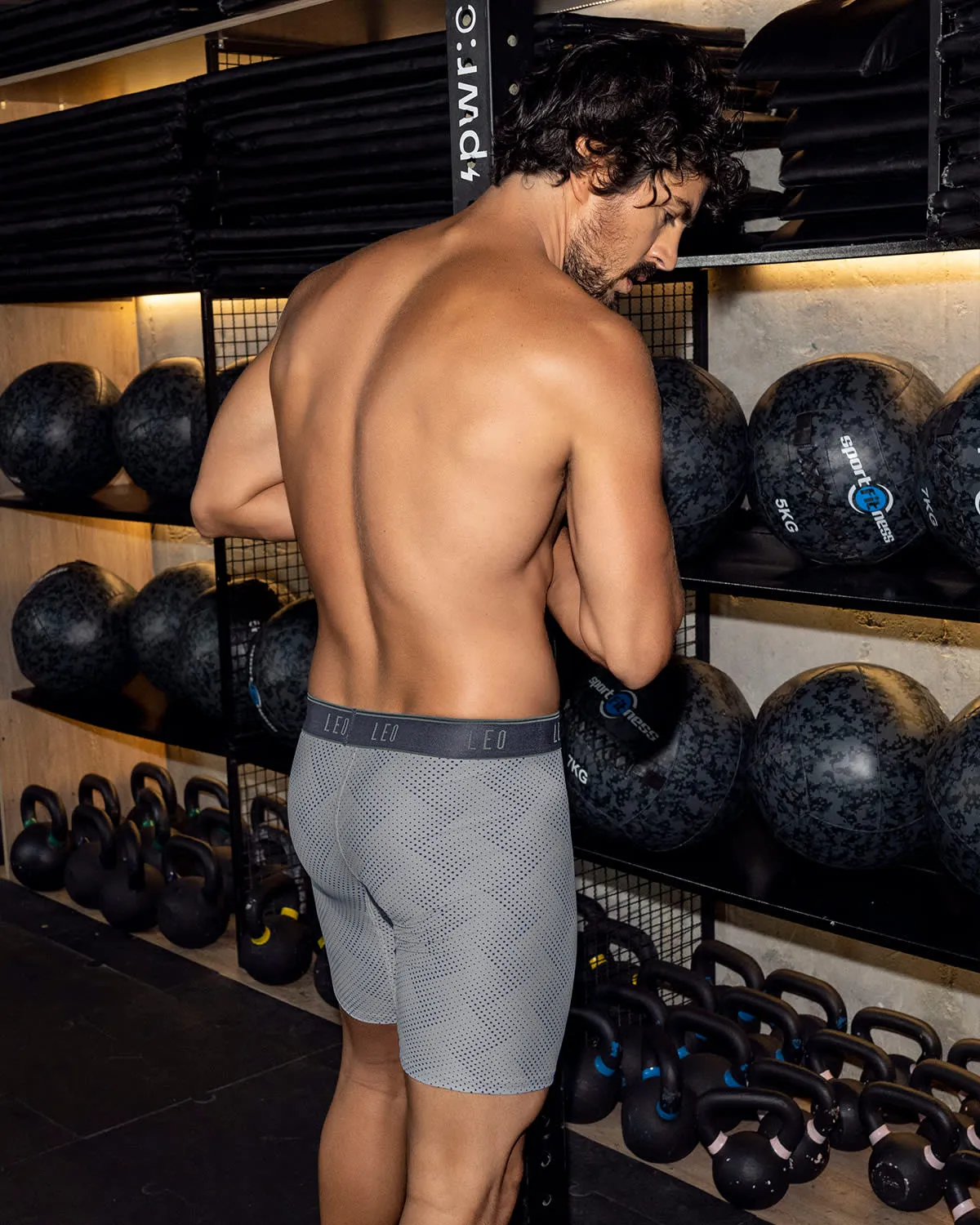 Microfiber Long Boxer Brief with Ergonomic Pouch 