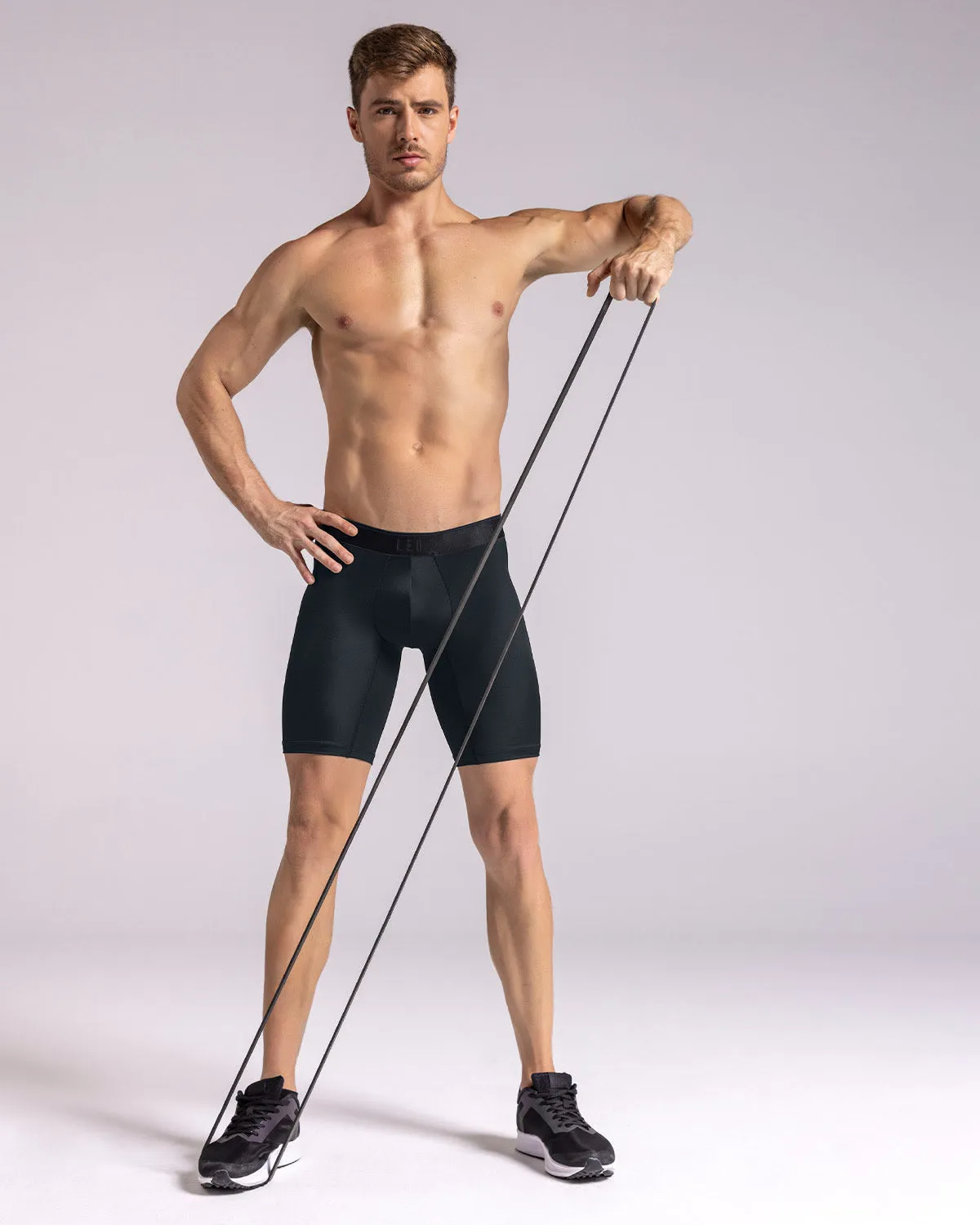 Microfiber Long Boxer Brief with Ergonomic Pouch 