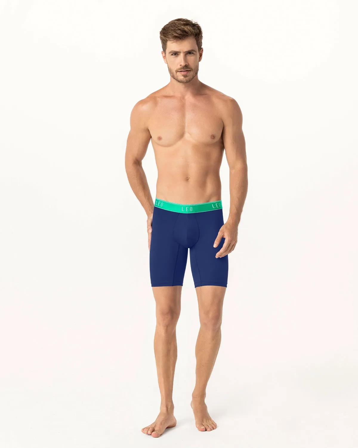 Microfiber Long Boxer Brief with Ergonomic Pouch 