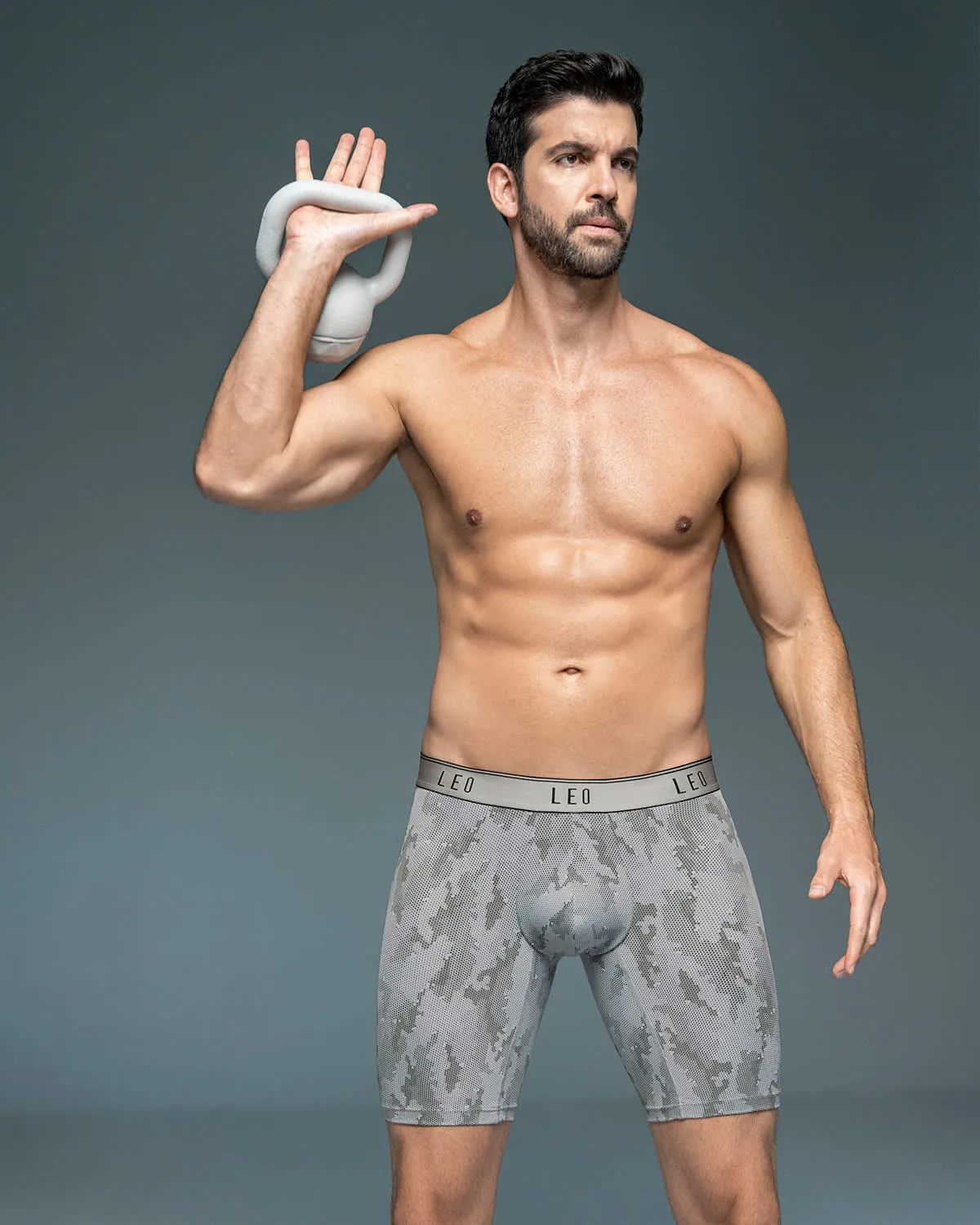 Microfiber Long Boxer Brief with Ergonomic Pouch 