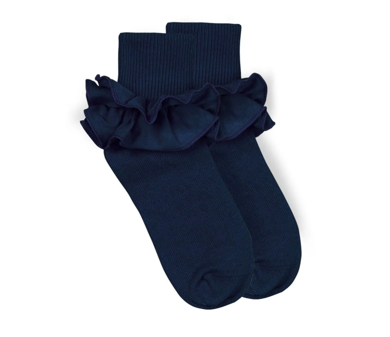 Misty Ruffle Lace Turn Cuff Socks