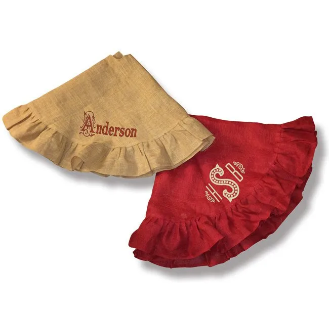 Monogrammed Christmas Tree Skirt