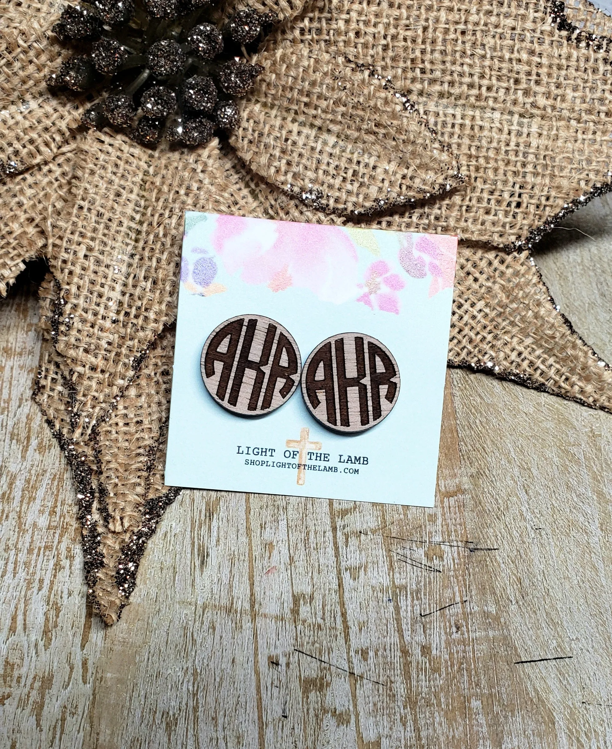Monogrammed Studs